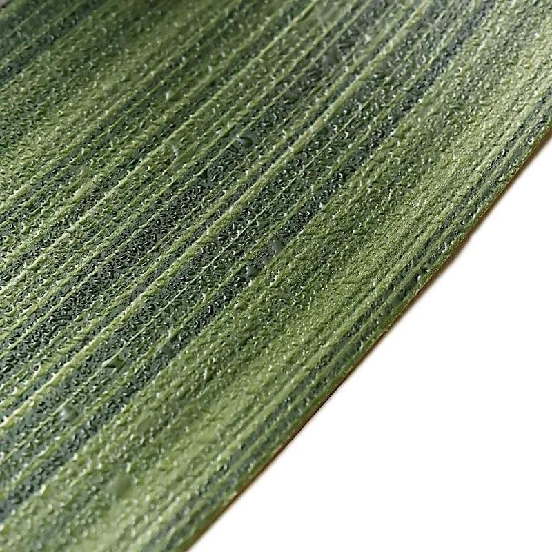 Green 50 Yards 4 In Satin Ribbon Roll With Two Sided Ti Leaf Pattern - Image 9