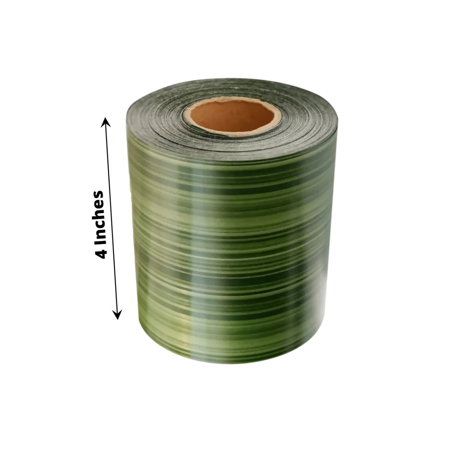Green 50 Yards 4 In Satin Ribbon Roll With Two Sided Ti Leaf Pattern - Image 4