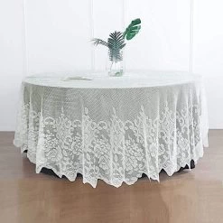 108 Inch Premium Lace Round Tablecloth
