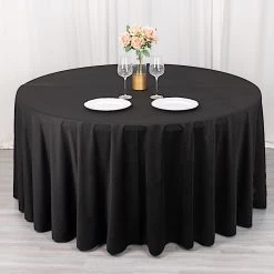120 In Premium Scuba Polyester Round Tablecloth Party Linens