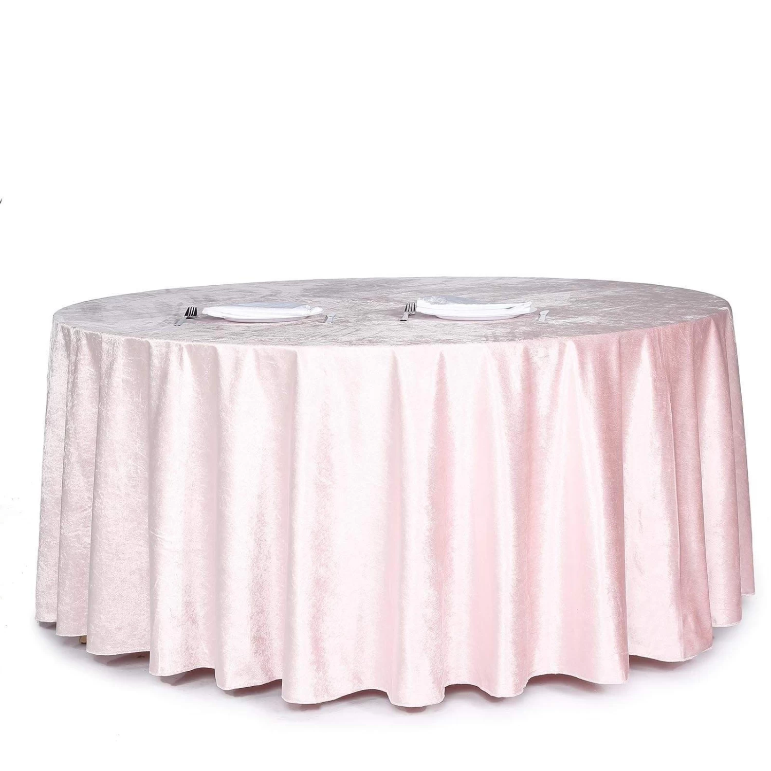 120 In Round Premium Velvet Tablecloth - Image 15
