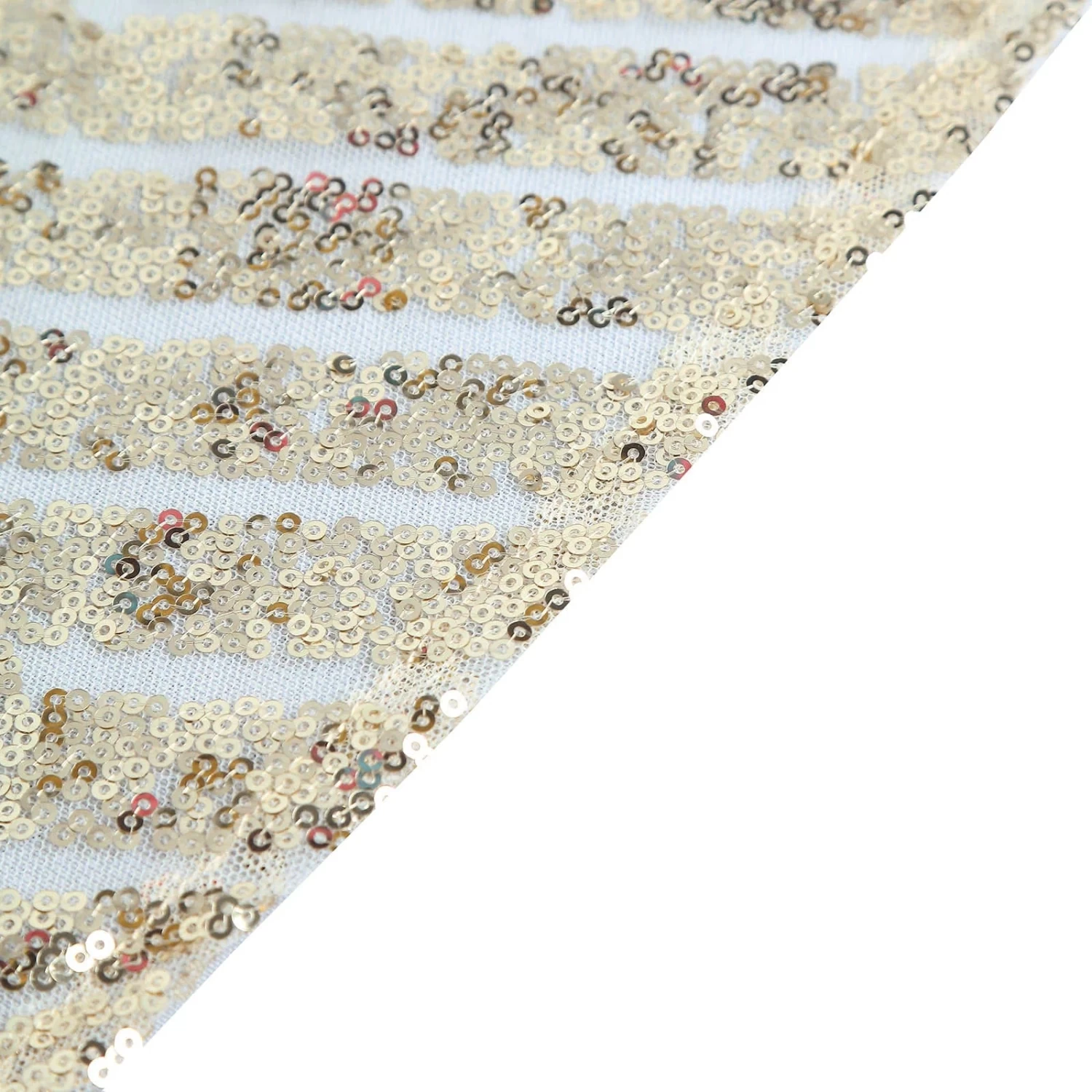 120 In Sequined Geometric Design Tulle Round Tablecloth - Image 18