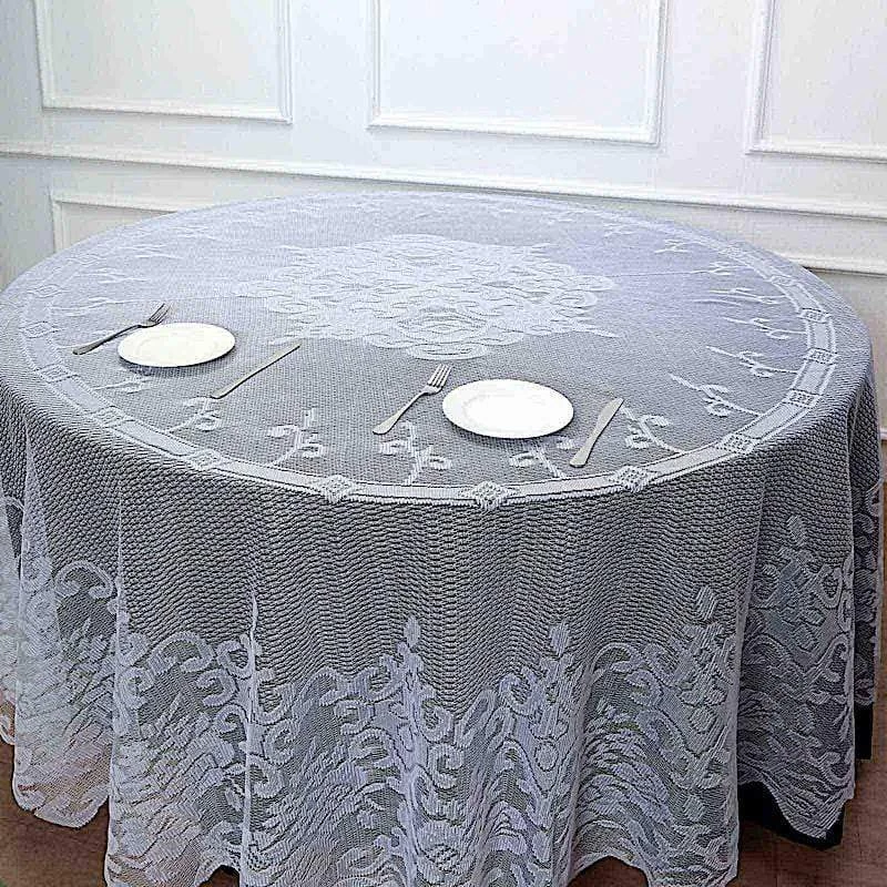 120 Inch Premium Lace Round Tablecloth - Image 3