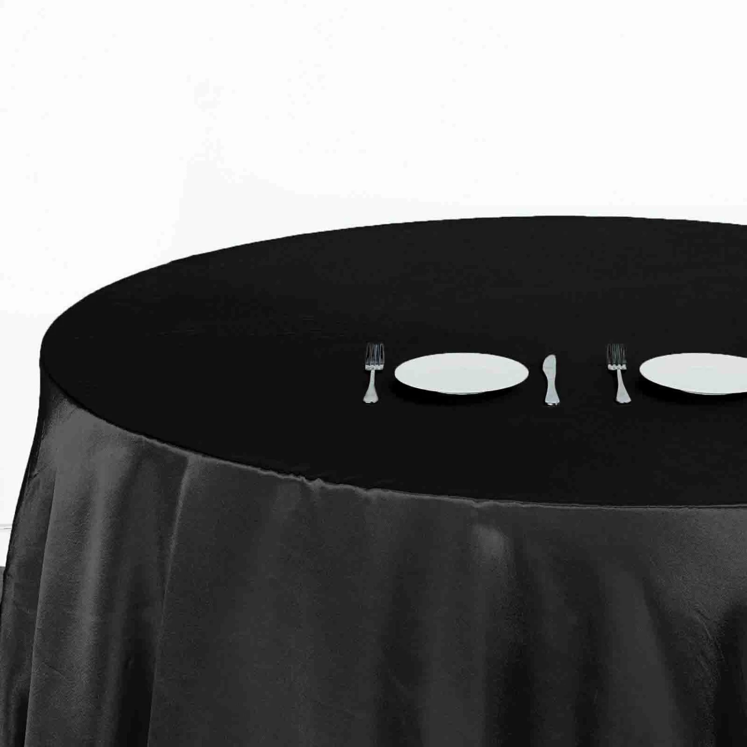 120" Satin Round Tablecloth - Image 9