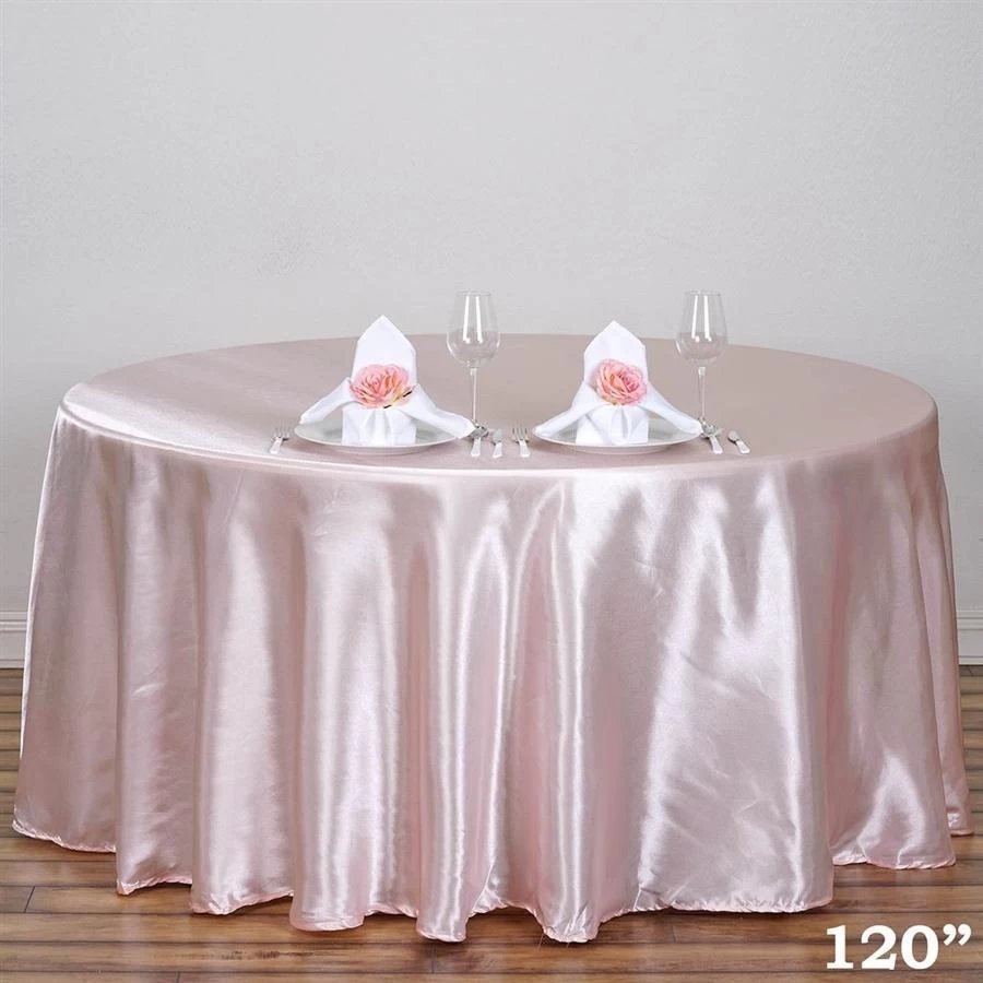 120" Satin Round Tablecloth