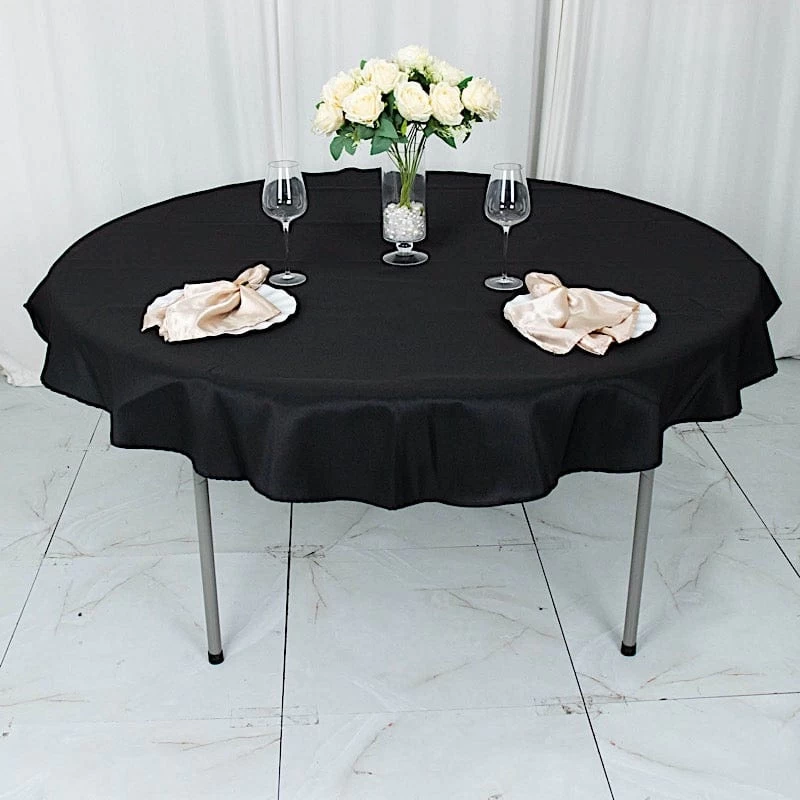 70 In Round Tablecloth Premium Polyester Table Cover Wedding Linens - Image 5