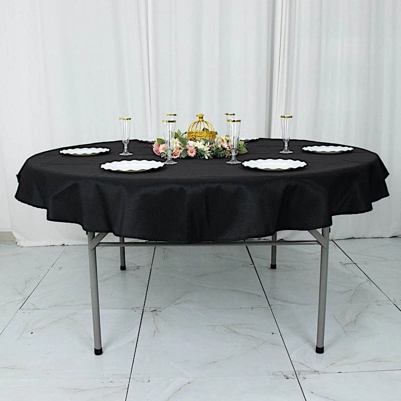 70 In Round Tablecloth Premium Polyester Table Cover Wedding Linens - Image 6
