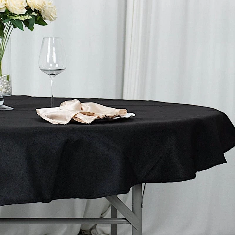 70 In Round Tablecloth Premium Polyester Table Cover Wedding Linens - Image 4
