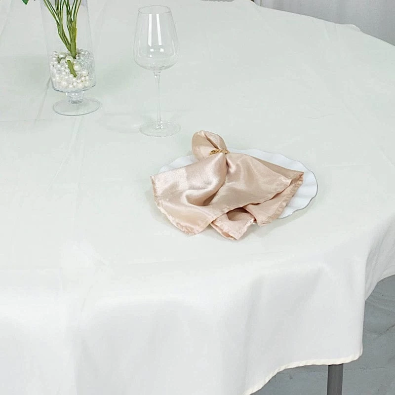 70 In Round Tablecloth Premium Polyester Table Cover Wedding Linens - Image 17
