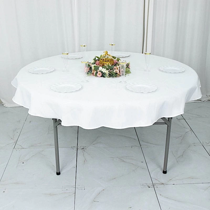 70 In Round Tablecloth Premium Polyester Table Cover Wedding Linens - Image 20