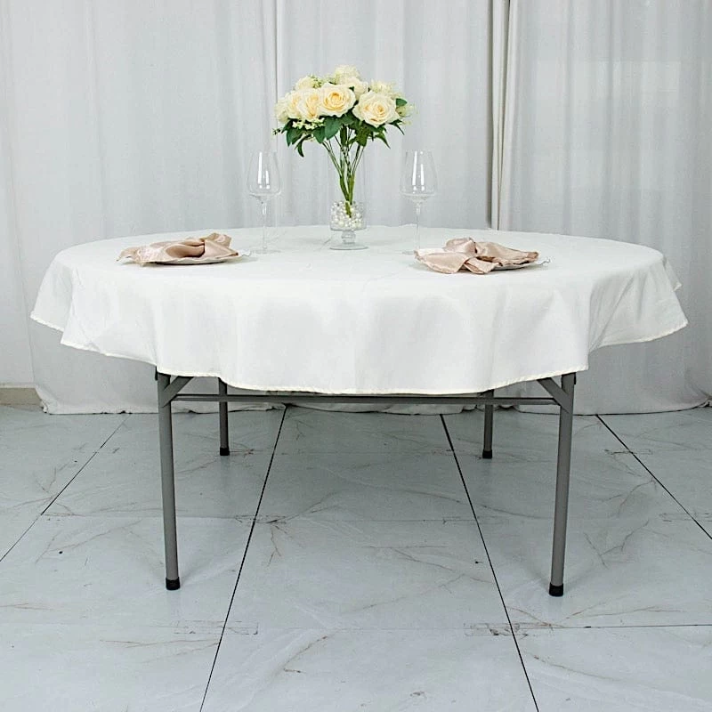 70 In Round Tablecloth Premium Polyester Table Cover Wedding Linens - Image 10