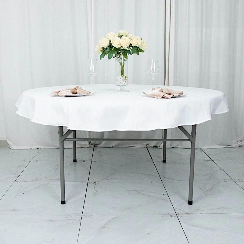 70 In Round Tablecloth Premium Polyester Table Cover Wedding Linens - Image 19