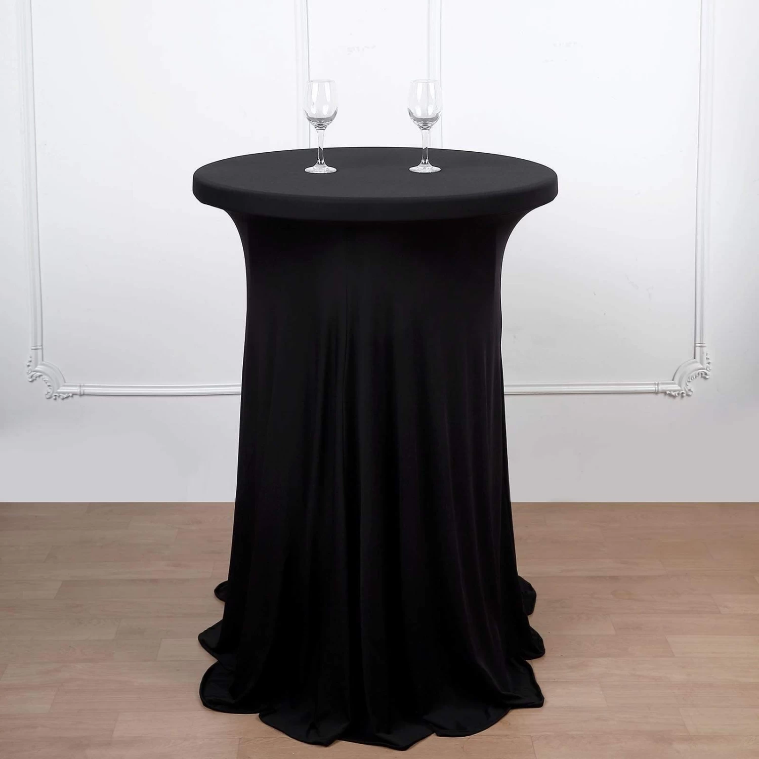Cocktail Table Cover Natural Wavy Drapes Spandex Tablecloth - Image 3