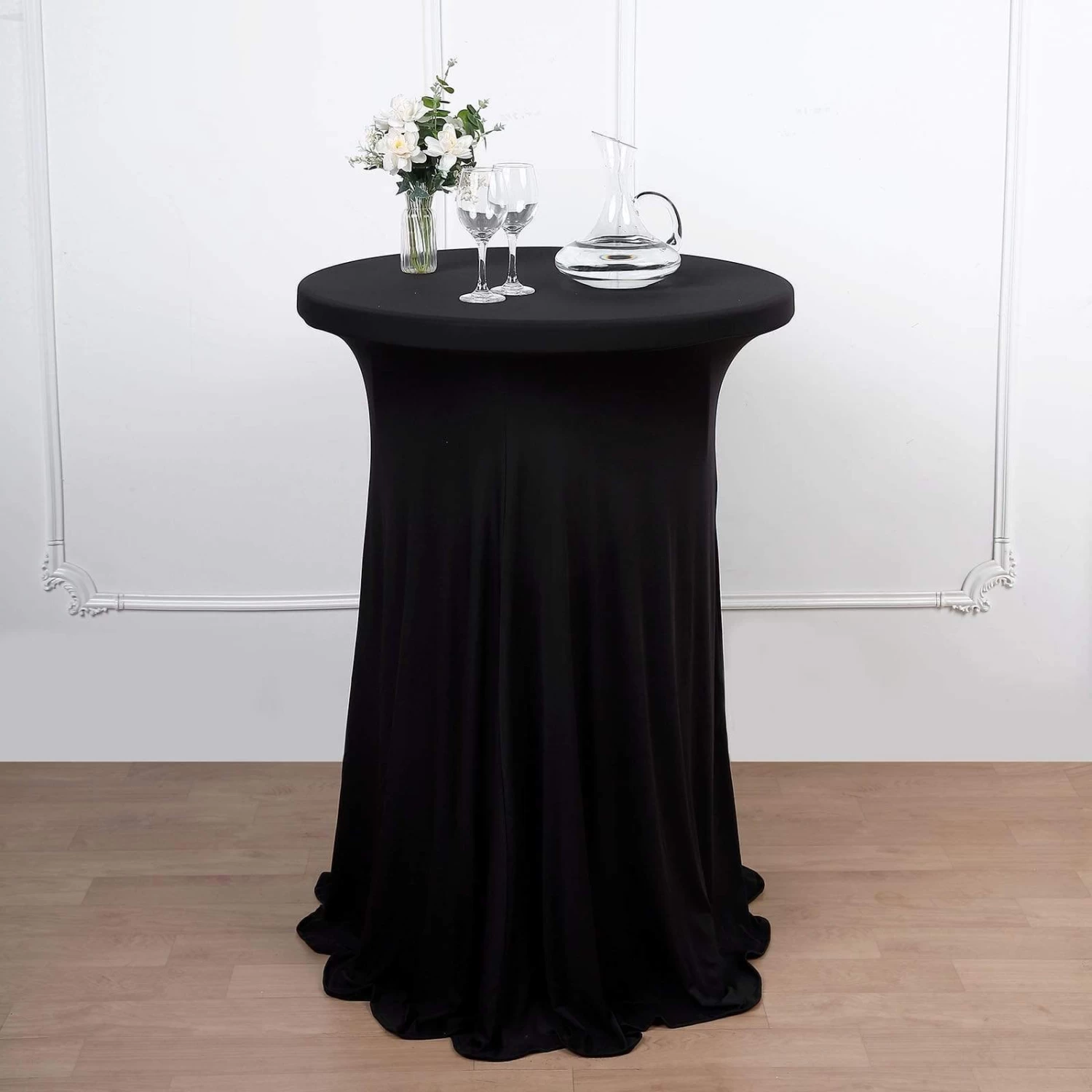 Cocktail Table Cover Natural Wavy Drapes Spandex Tablecloth - Image 5