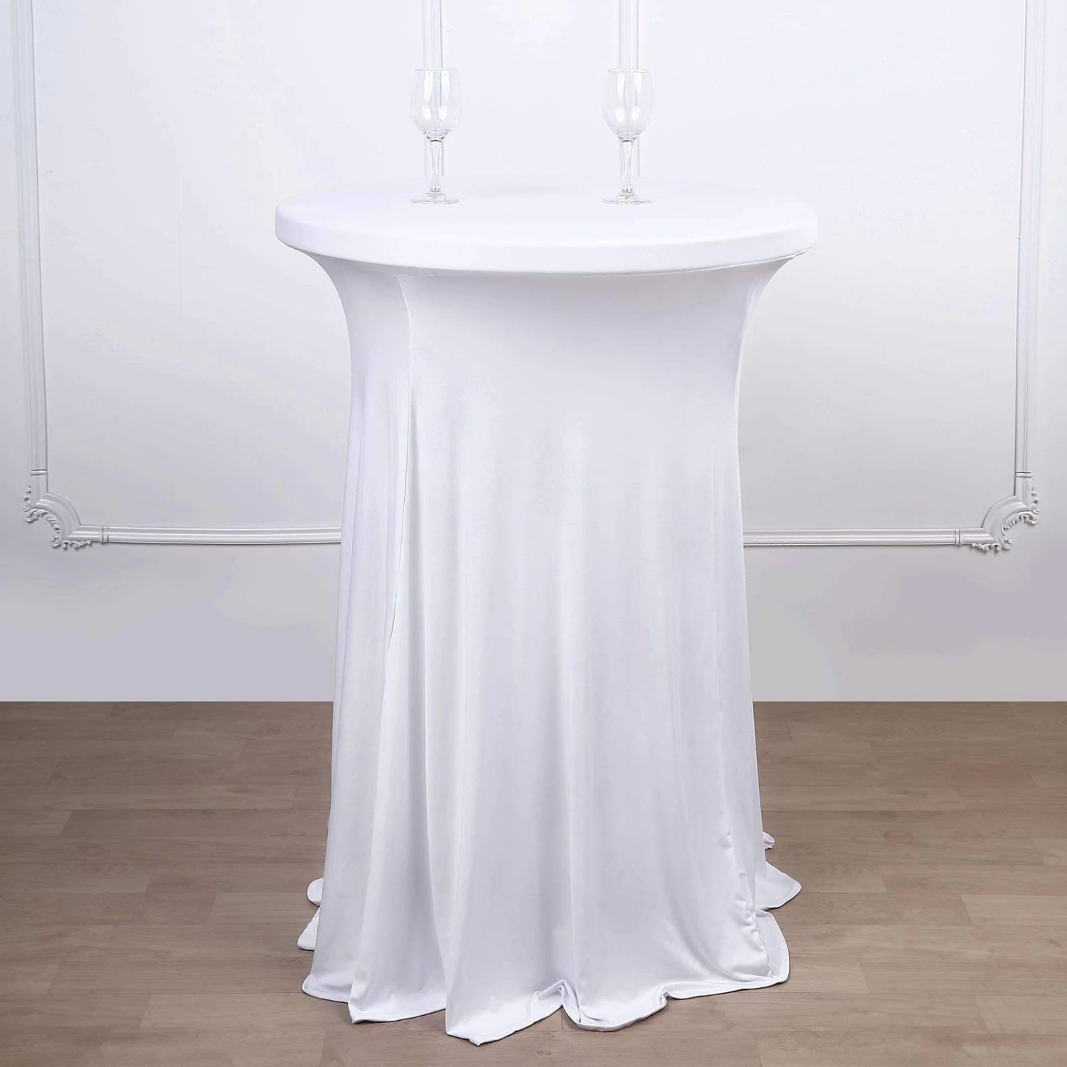 Cocktail Table Cover Natural Wavy Drapes Spandex Tablecloth - Image 16