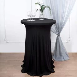 Cocktail Table Cover Natural Wavy Drapes Spandex Tablecloth