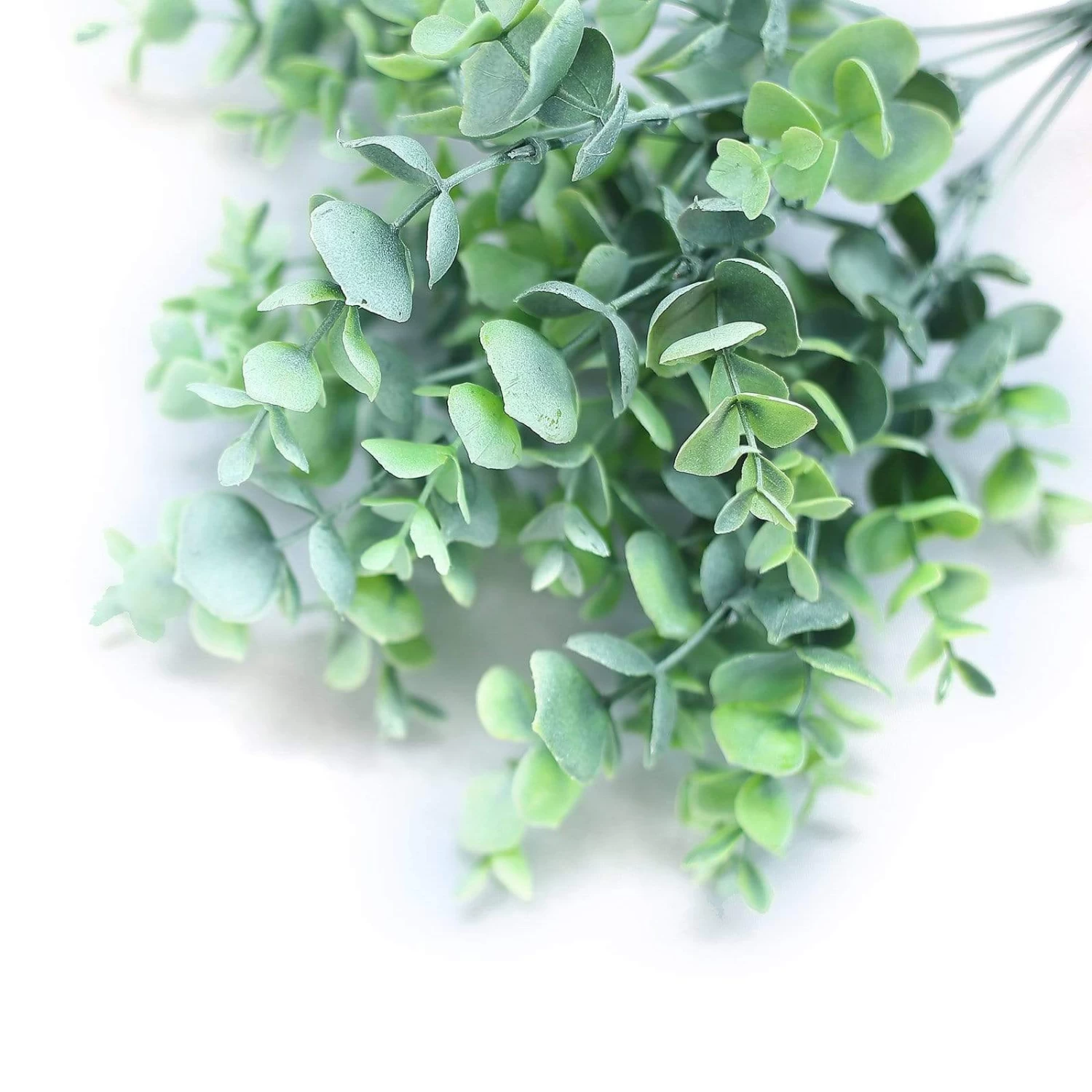 3 Pcs 14" Frosted Green Branches Artificial Eucalyptus Greenery - Image 3