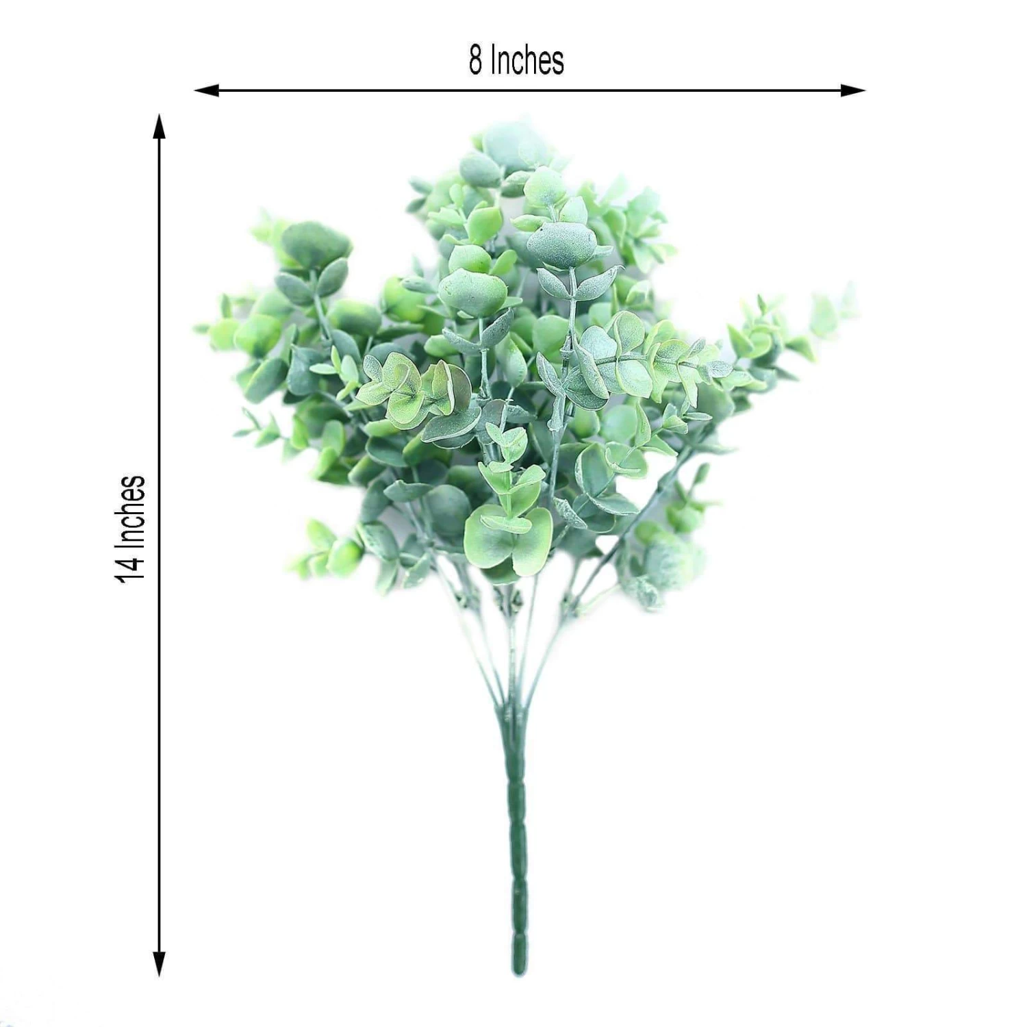 3 Pcs 14" Frosted Green Branches Artificial Eucalyptus Greenery - Image 6