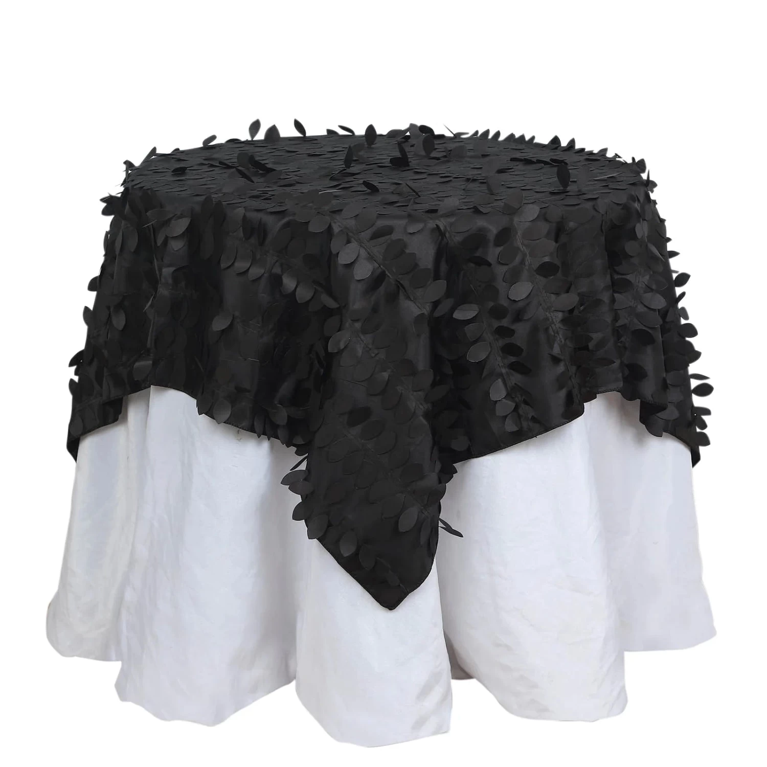 54x54 In Taffeta 3D Leaves Design Square Tablecloth - Image 20