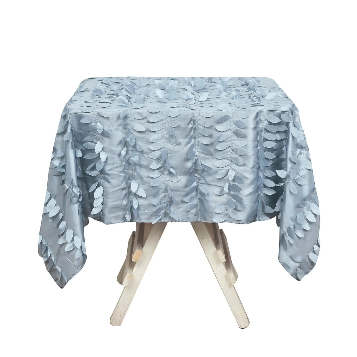 54x54 In Taffeta 3D Leaves Design Square Tablecloth - Image 16