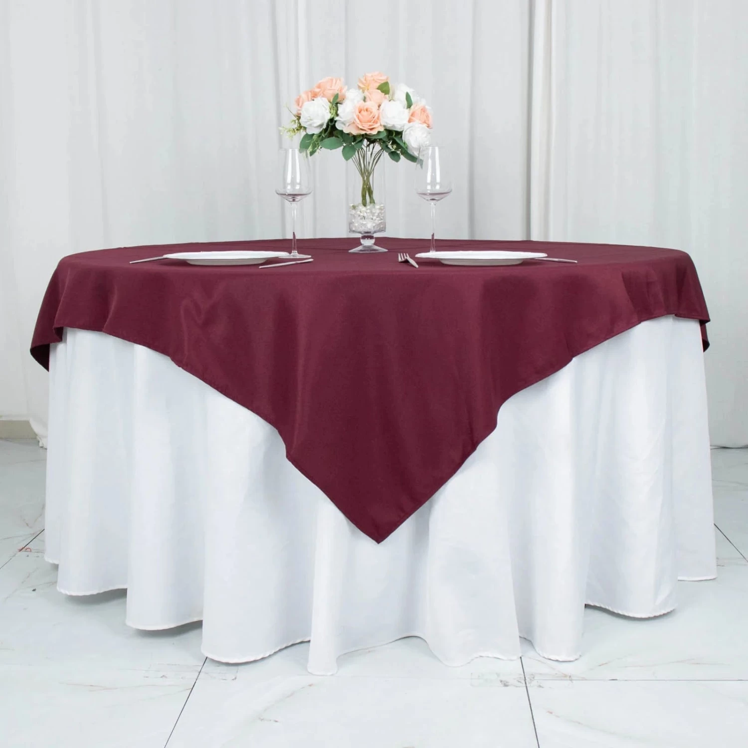 70 X 70 In Premium Polyester Square Tablecloth - Image 8