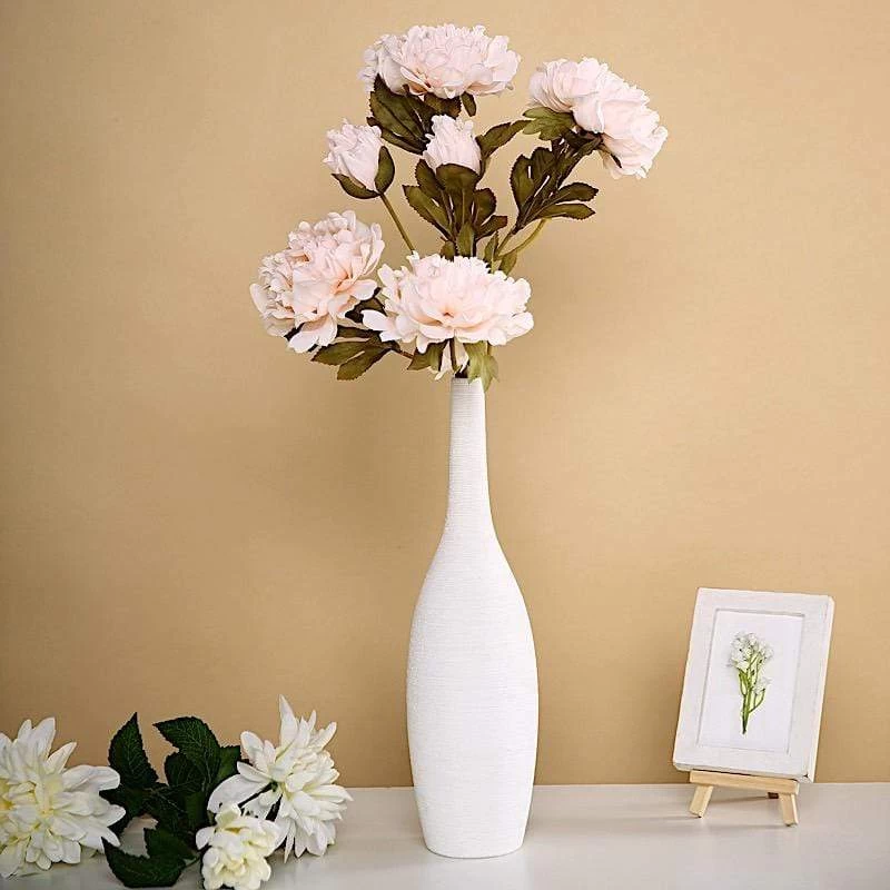 2 Pcs 29 In Long Stem Silk Peony Artificial Flowers Sprays - Image 2