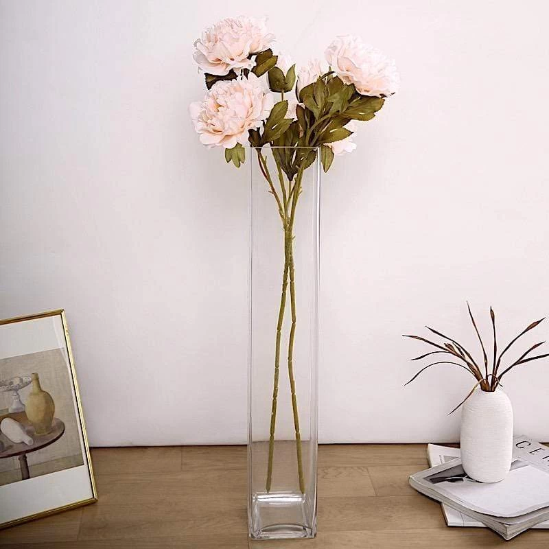 2 Pcs 29 In Long Stem Silk Peony Artificial Flowers Sprays - Image 5