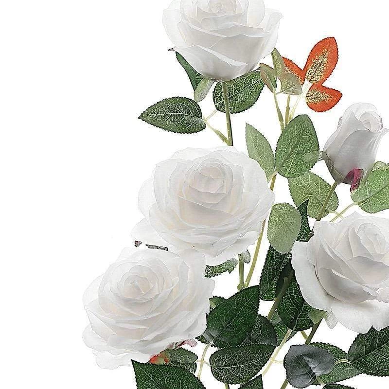 2 Pcs 33 In Long Single Stem Silk Rose Bouquets - Image 8