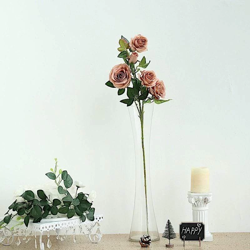 2 Pcs 33 In Long Single Stem Silk Rose Bouquets - Image 12