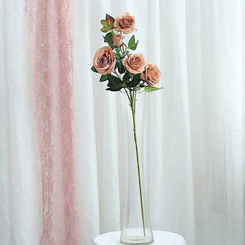 2 Pcs 33 In Long Single Stem Silk Rose Bouquets - Image 13