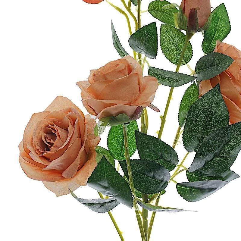 2 Pcs 33 In Long Single Stem Silk Rose Bouquets - Image 16