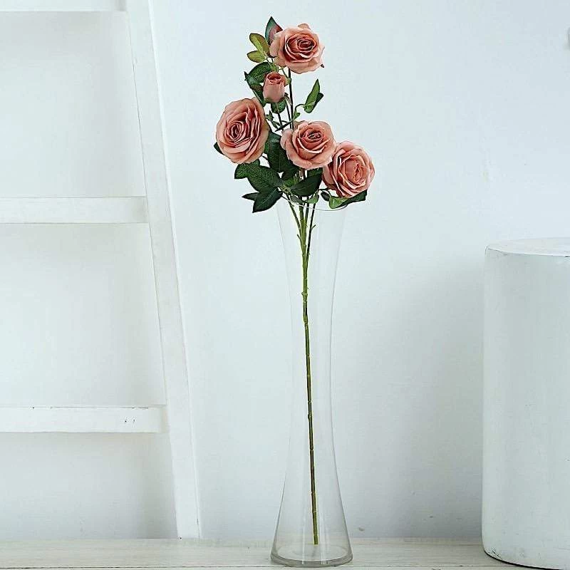 2 Pcs 33 In Long Single Stem Silk Rose Bouquets - Image 9