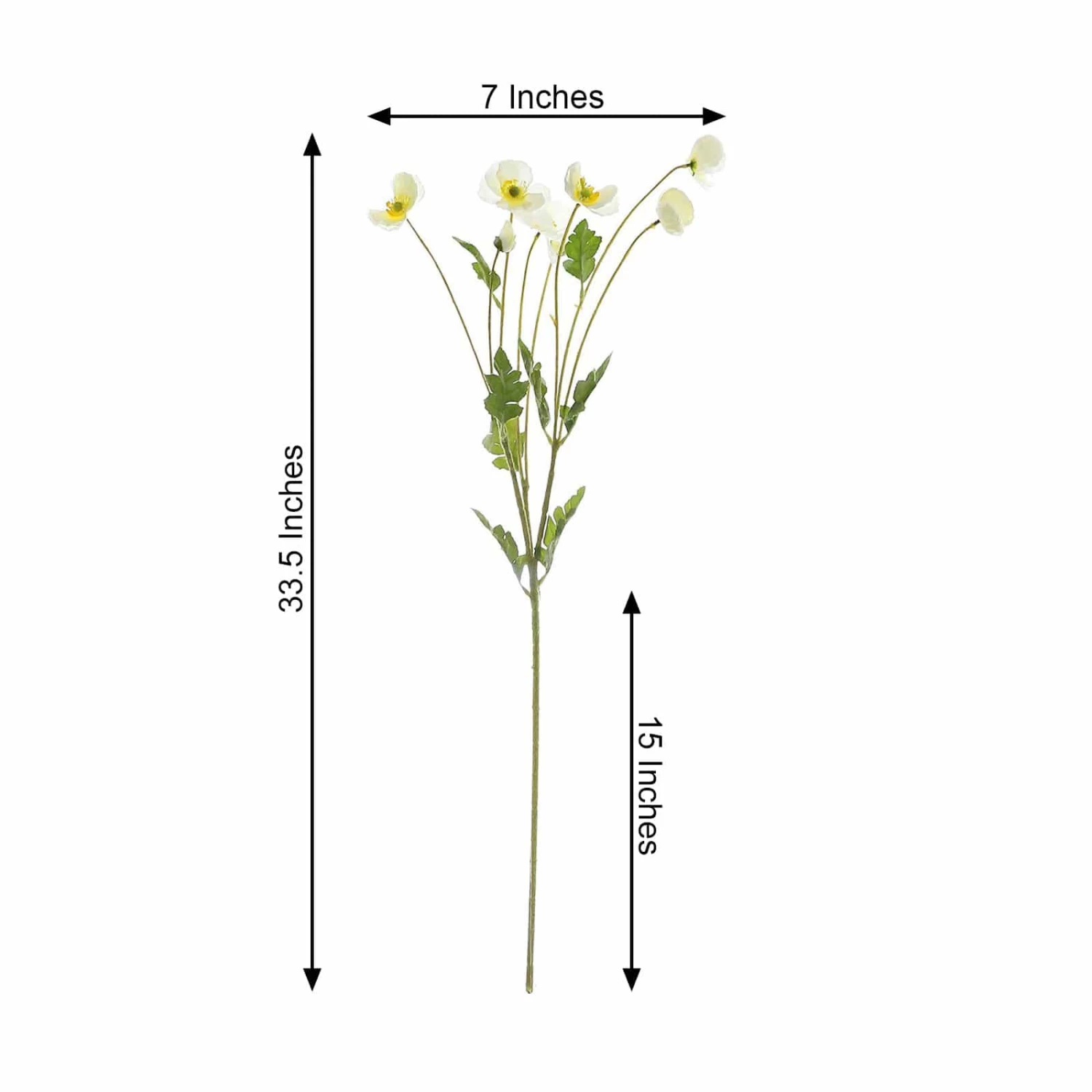 2 33 In Long Stem Silk Poppy Sprays Artificial Flower Bushes - Image 11