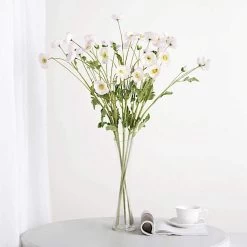 2 33 In Long Stem Silk Poppy Sprays Artificial Flower Bushes