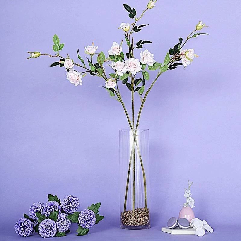 2 Pcs 38 In Long Single Stem Silk Roses Bouquets - Image 4
