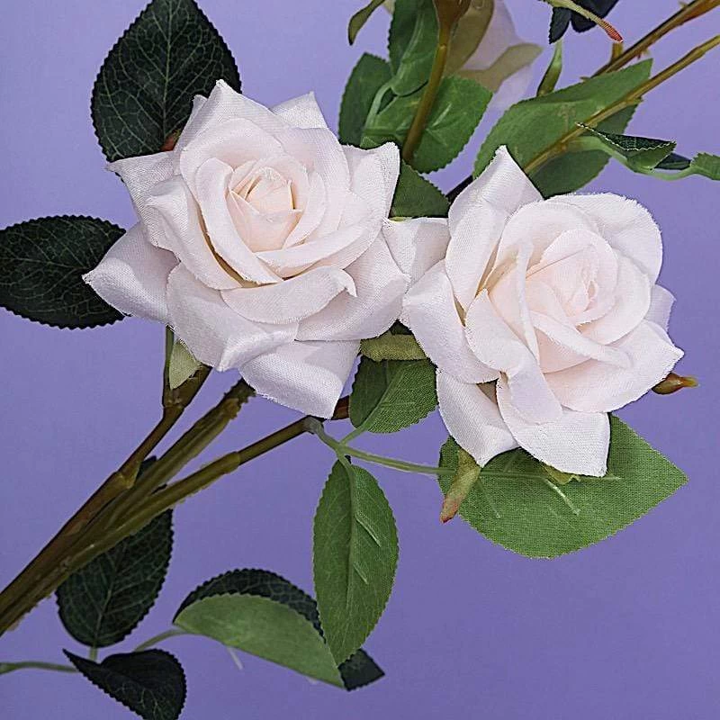 2 Pcs 38 In Long Single Stem Silk Roses Bouquets - Image 7
