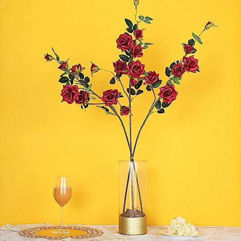 2 Pcs 38 In Long Single Stem Silk Roses Bouquets - Image 20