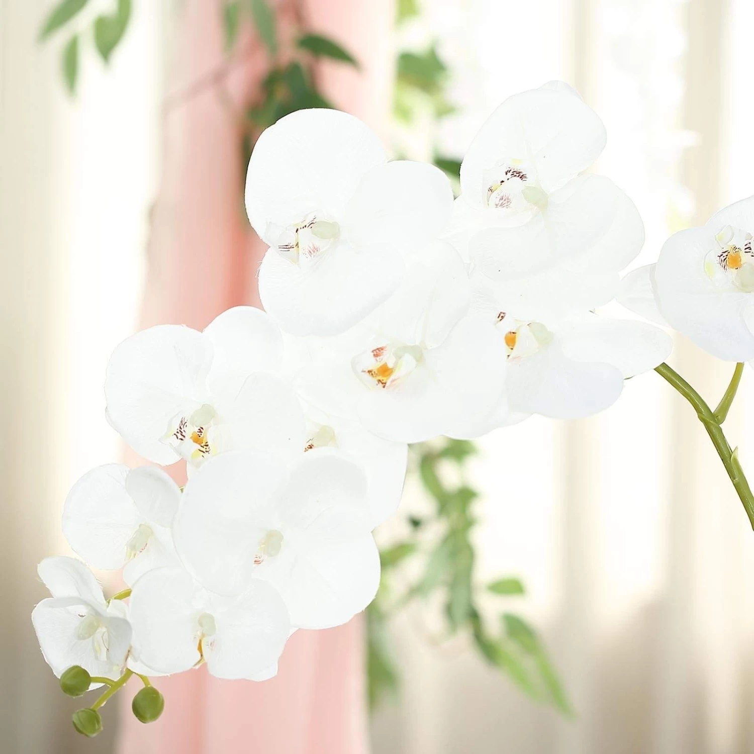 2 Pcs 40 In Tall Artificial Faux Silk Orchid Flowers Sprays Stems - Image 3