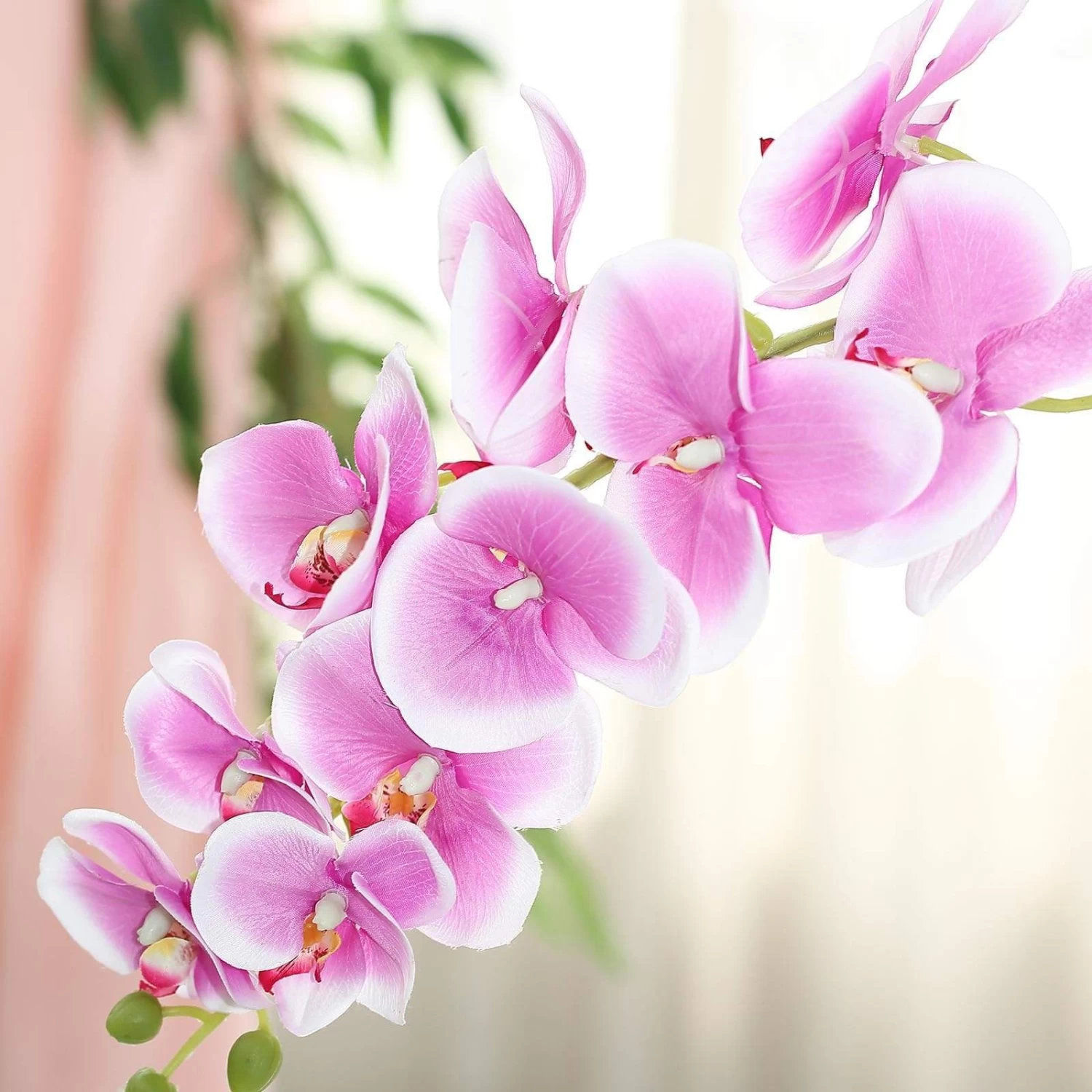 2 Pcs 40 In Tall Artificial Faux Silk Orchid Flowers Sprays Stems - Image 11