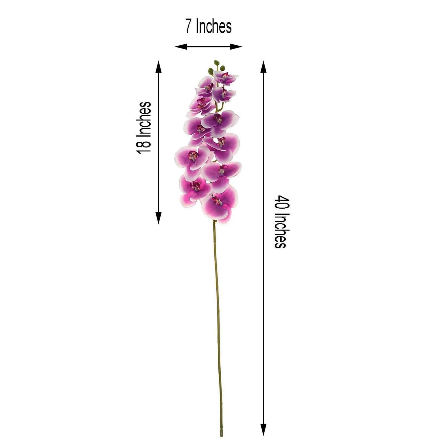 2 Pcs 40 In Tall Artificial Faux Silk Orchid Flowers Sprays Stems - Image 13