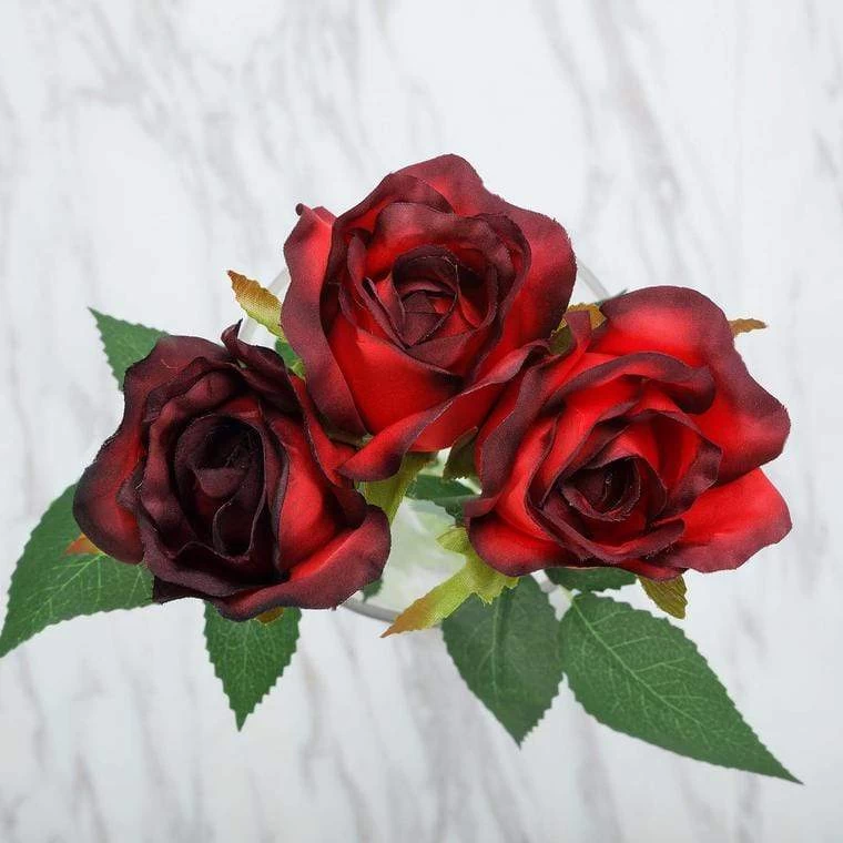 24 Stems 31 In Long Silk Roses Artificial Flowers - Image 19