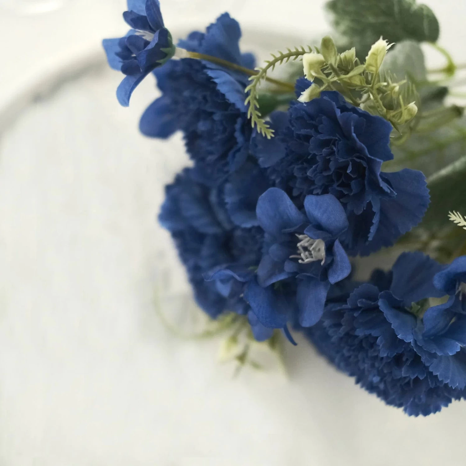 3 Bushes 14 In Artificial Flowers Silk Carnation Floral Bouquets - Image 12