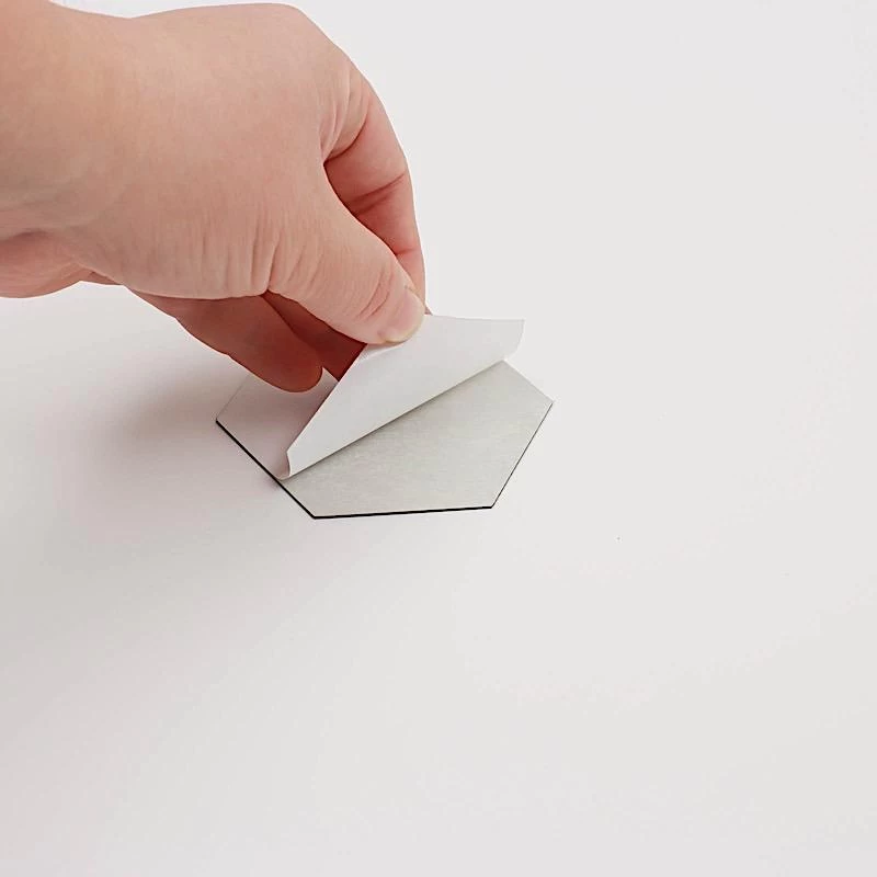 12 Silver Hexagon Mirror Stickers Acrylic Removable Wall Decals - Image 3