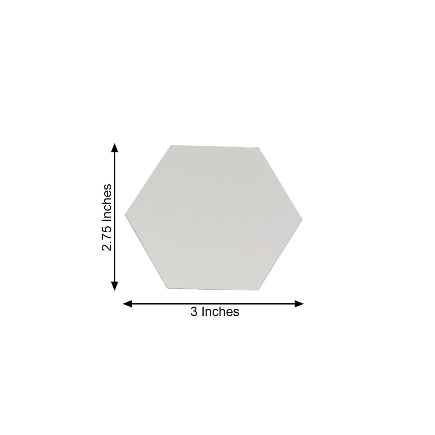 12 Silver Hexagon Mirror Stickers Acrylic Removable Wall Decals - Image 6