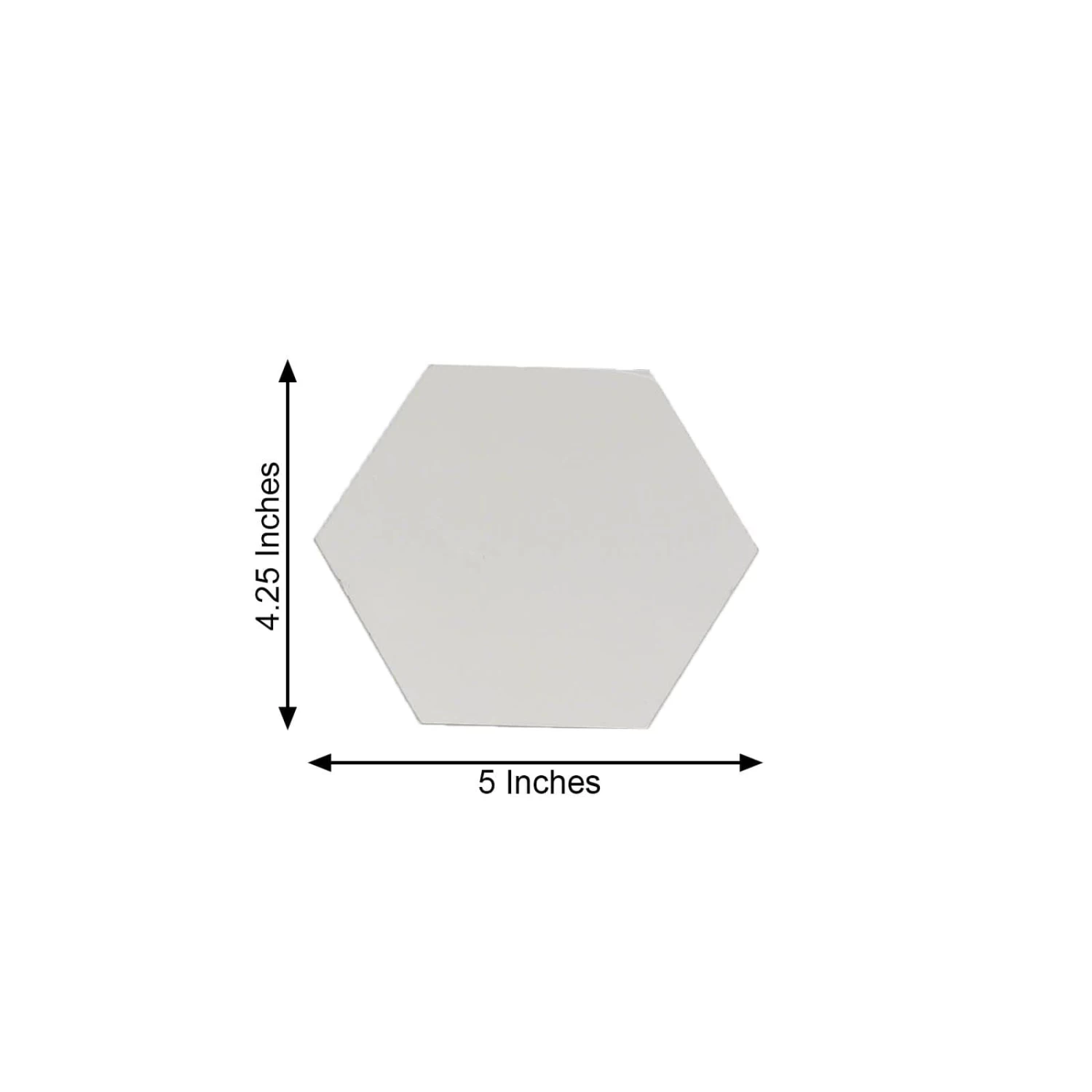 12 Silver Hexagon Mirror Stickers Acrylic Removable Wall Decals - Image 14