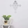 12 Silver Hexagon Mirror Stickers Acrylic Removable Wall Decals