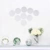12 Silver Round Mirror Stickers Acrylic Removable Wall Decals