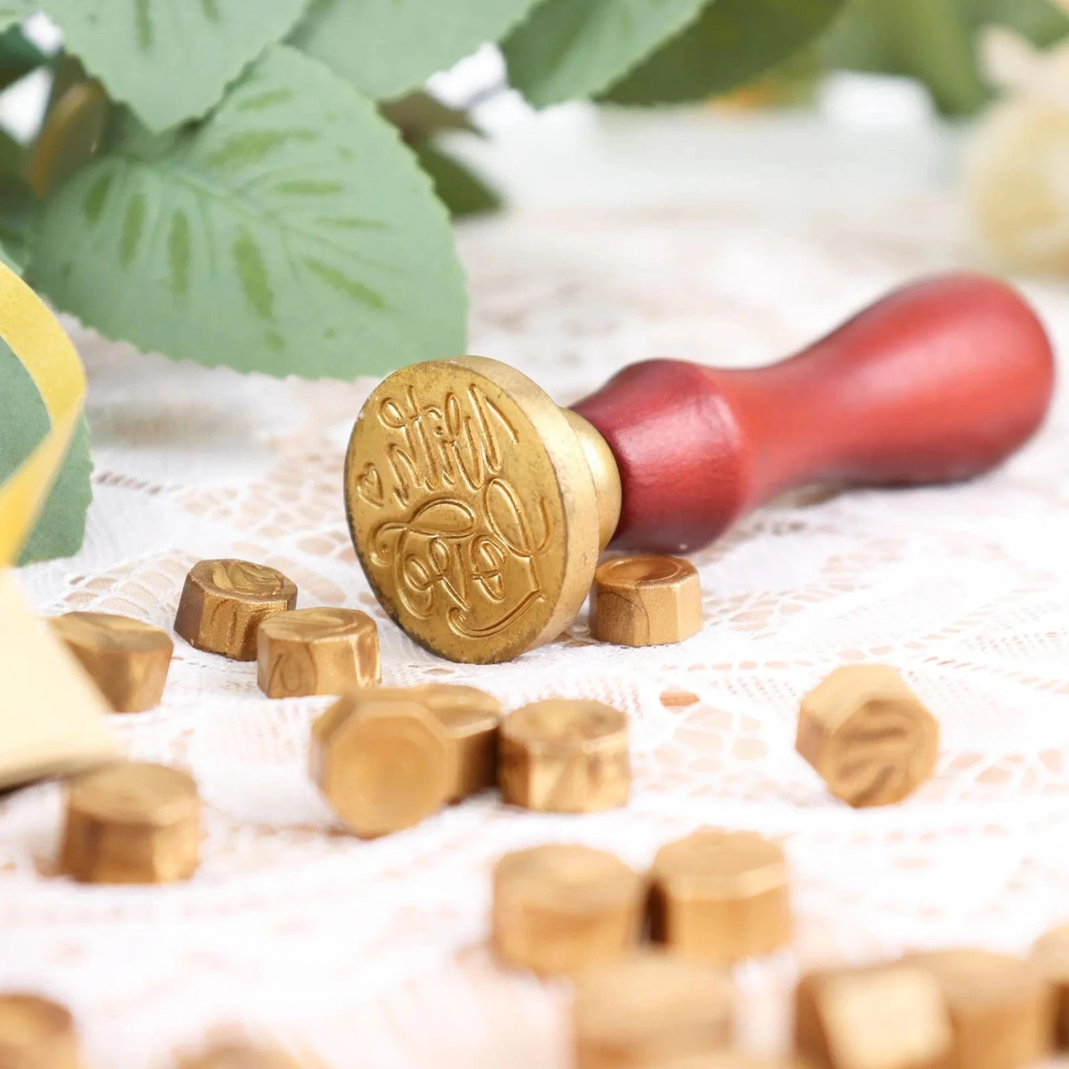 Gold And Silver With Love And Thank You Envelope Wax Seal Stamp Set - Image 11