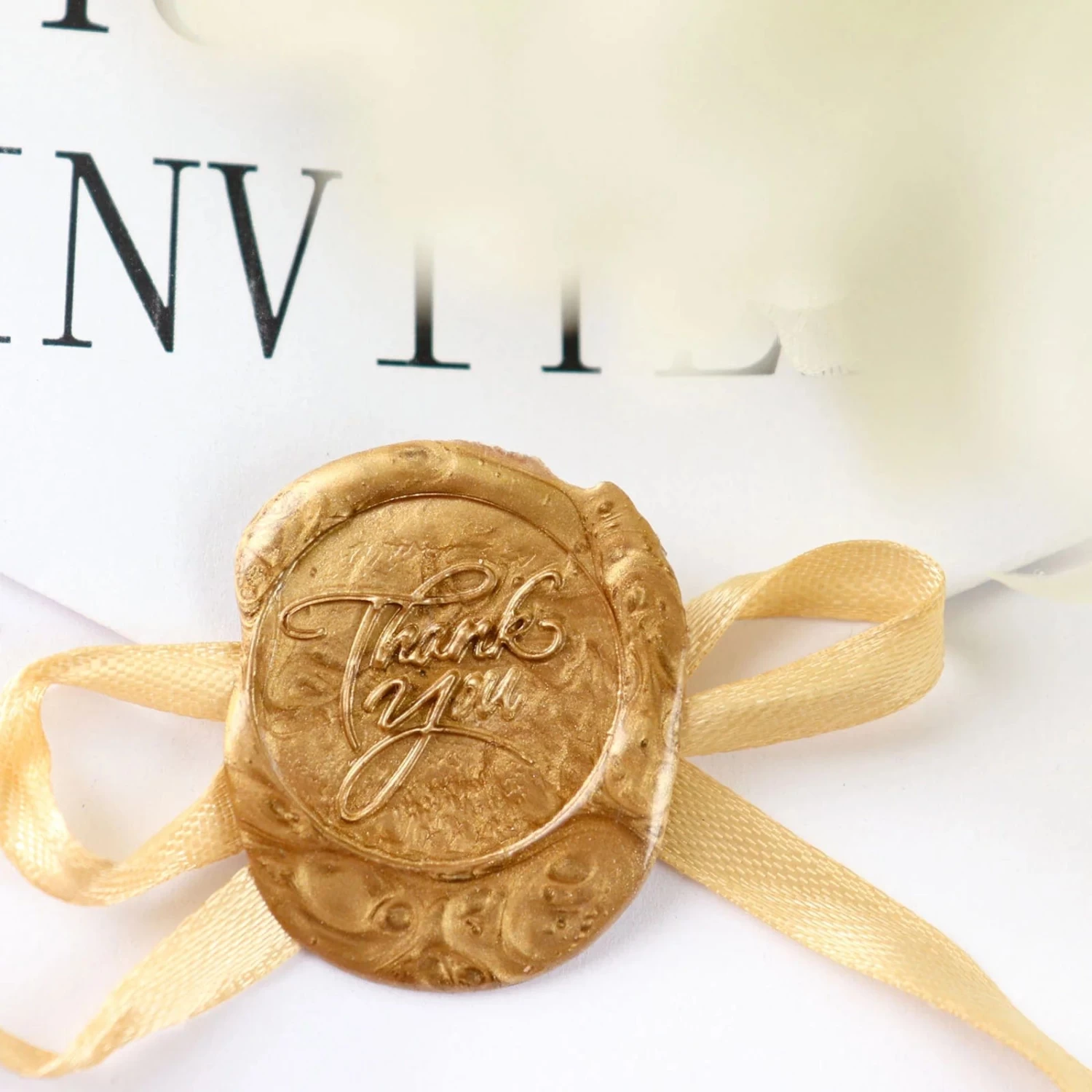 Gold And Silver With Love And Thank You Envelope Wax Seal Stamp Set - Image 9