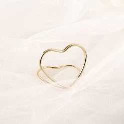 10 Gold 1 In Metal Table Number Sign Holders Heart Place Card Stands